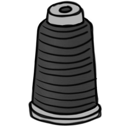 black embroirey thread icon