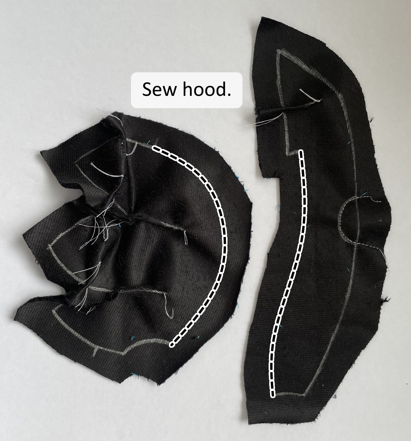 Sewing the Hood Step 5A image