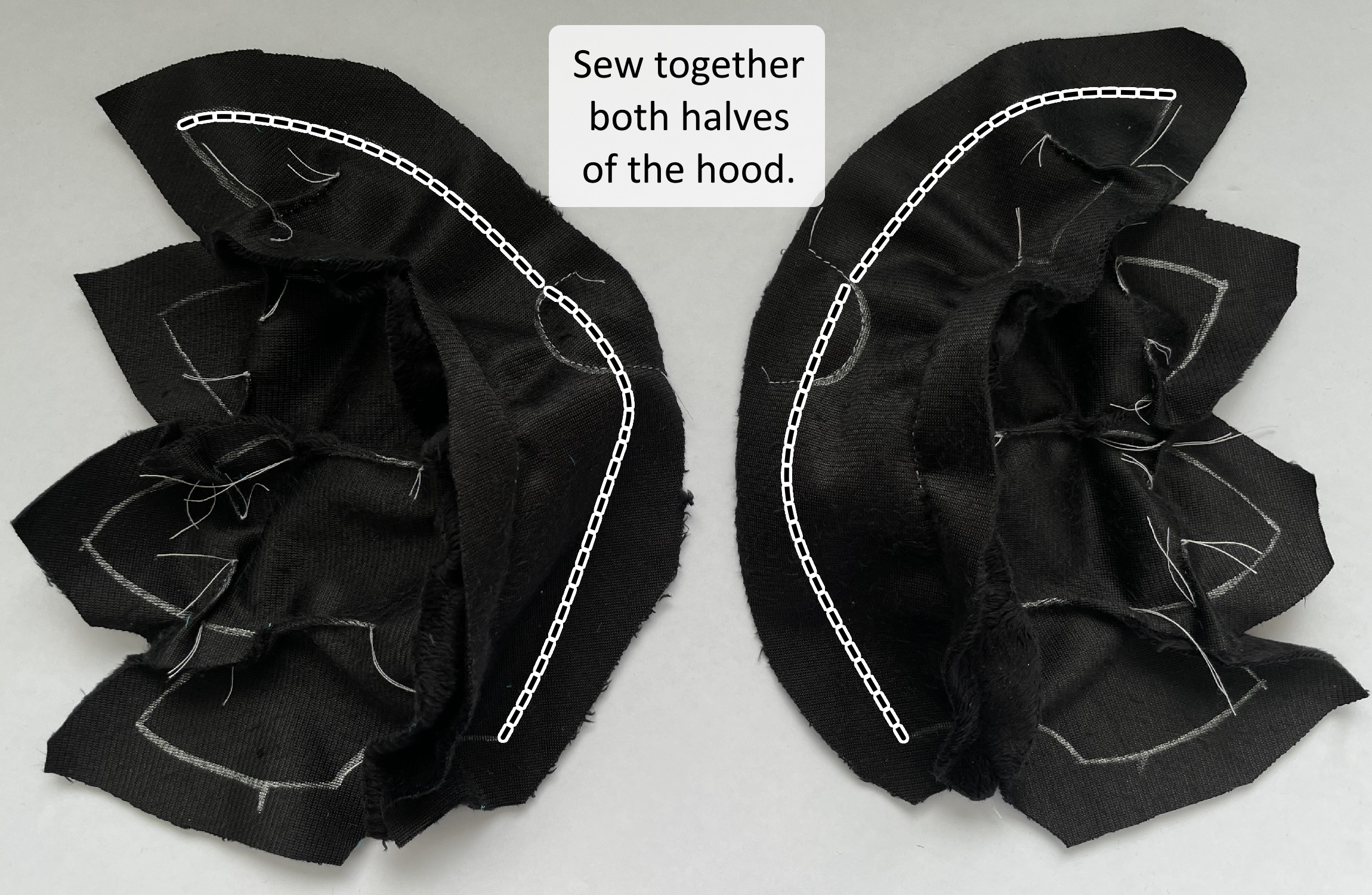 Sewing the Hood Step 6A image