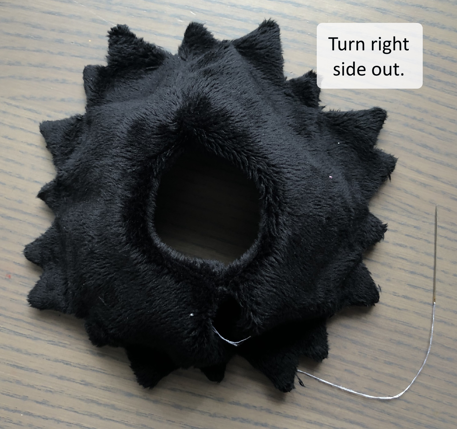 Sewing the Neck Fur Step 4A image